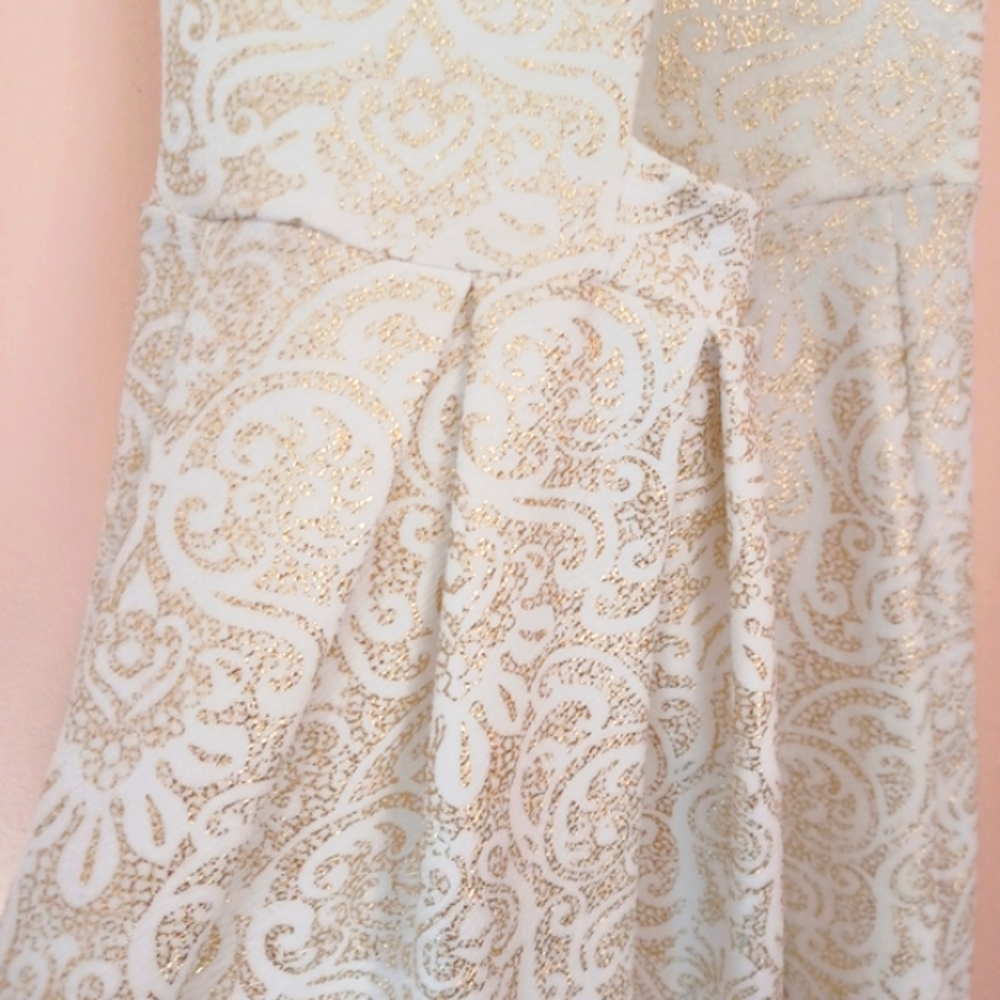 Soprano Metallic Brocade Mini Dress Small - Picture 8 of 8